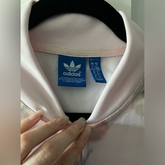 Adidas | Pastel Pink Rose Track Jacket | Size Medium - Picture 6 of 8